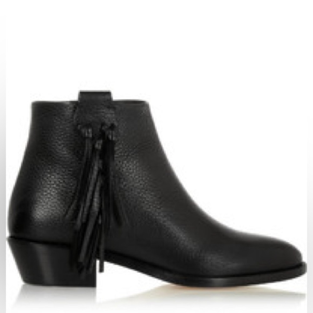 Black Valentino Tassel Ankle Booties, Size 36.5 / 6.5